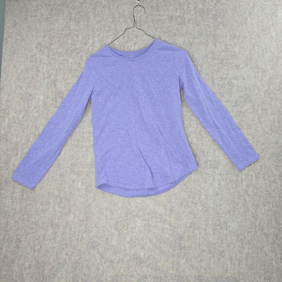 Cat & Jack XL Long Sleeve Lavender Glitter Tee For Girls - Picture 1 of 6